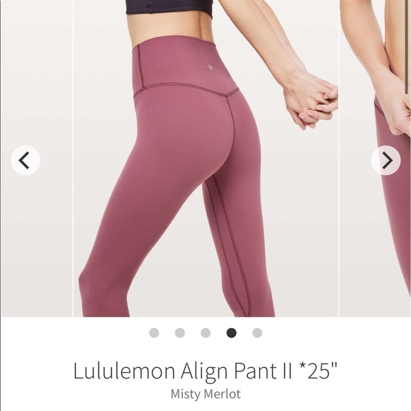 Align 25” misty merlot size 2 lululemon euc - Picture 11 of 13
